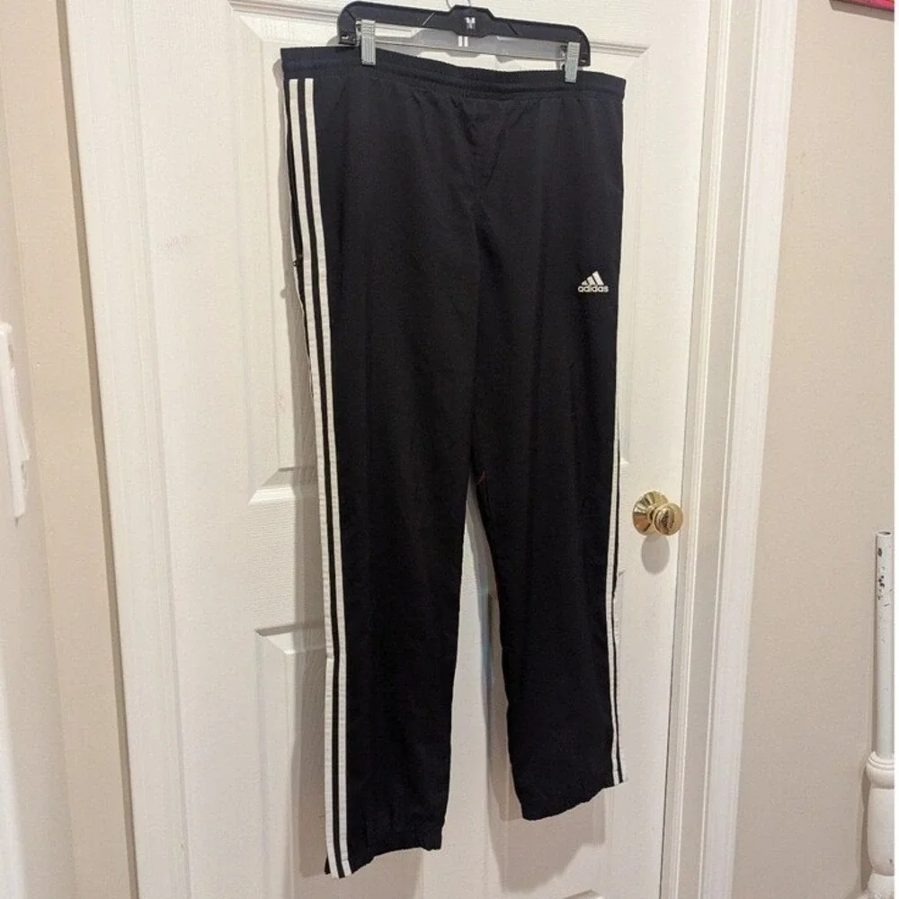 Vintage Y2K Adidas 3 Stripes with Track Pants Burgundy Panel Soccer‎ M